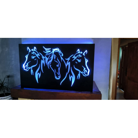 Cadre cheval éclairée