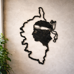 Carte corse avec tête de maure